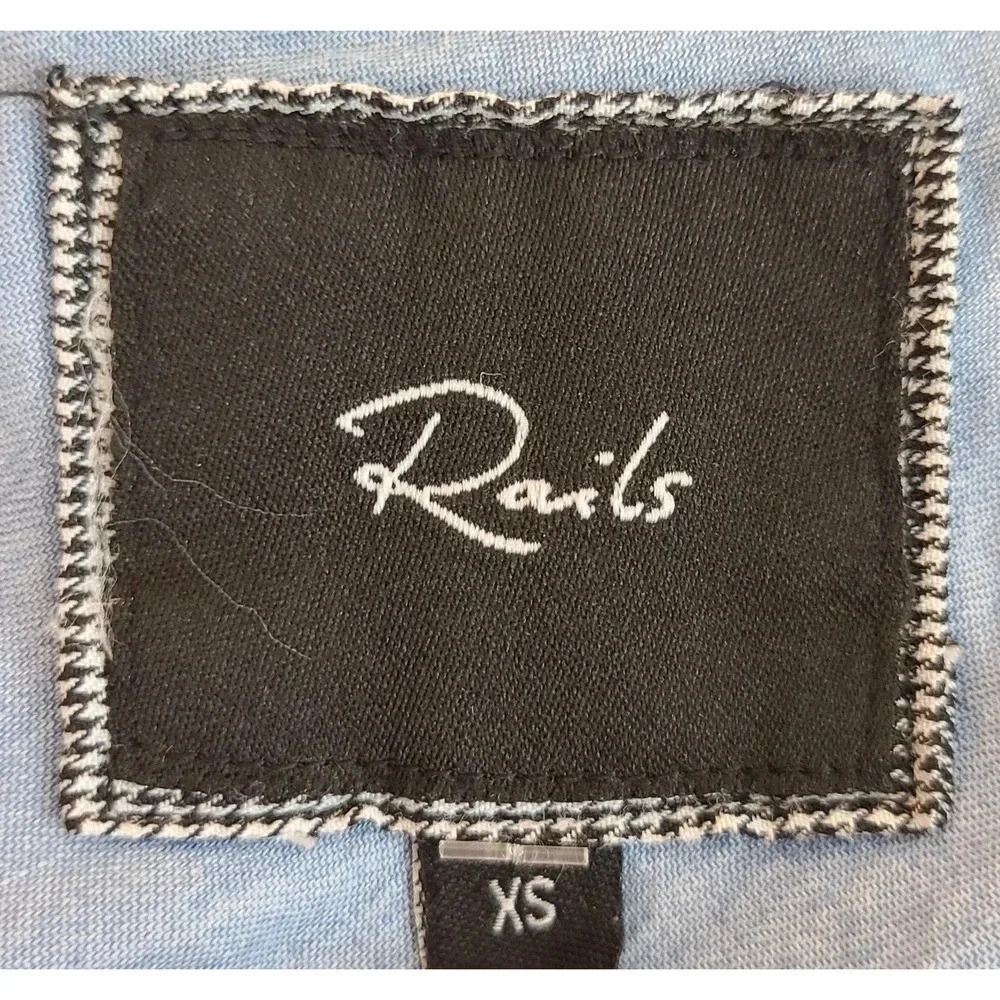 Rails Button Up Top Women's Size Xs Chambray Crea… - image 6